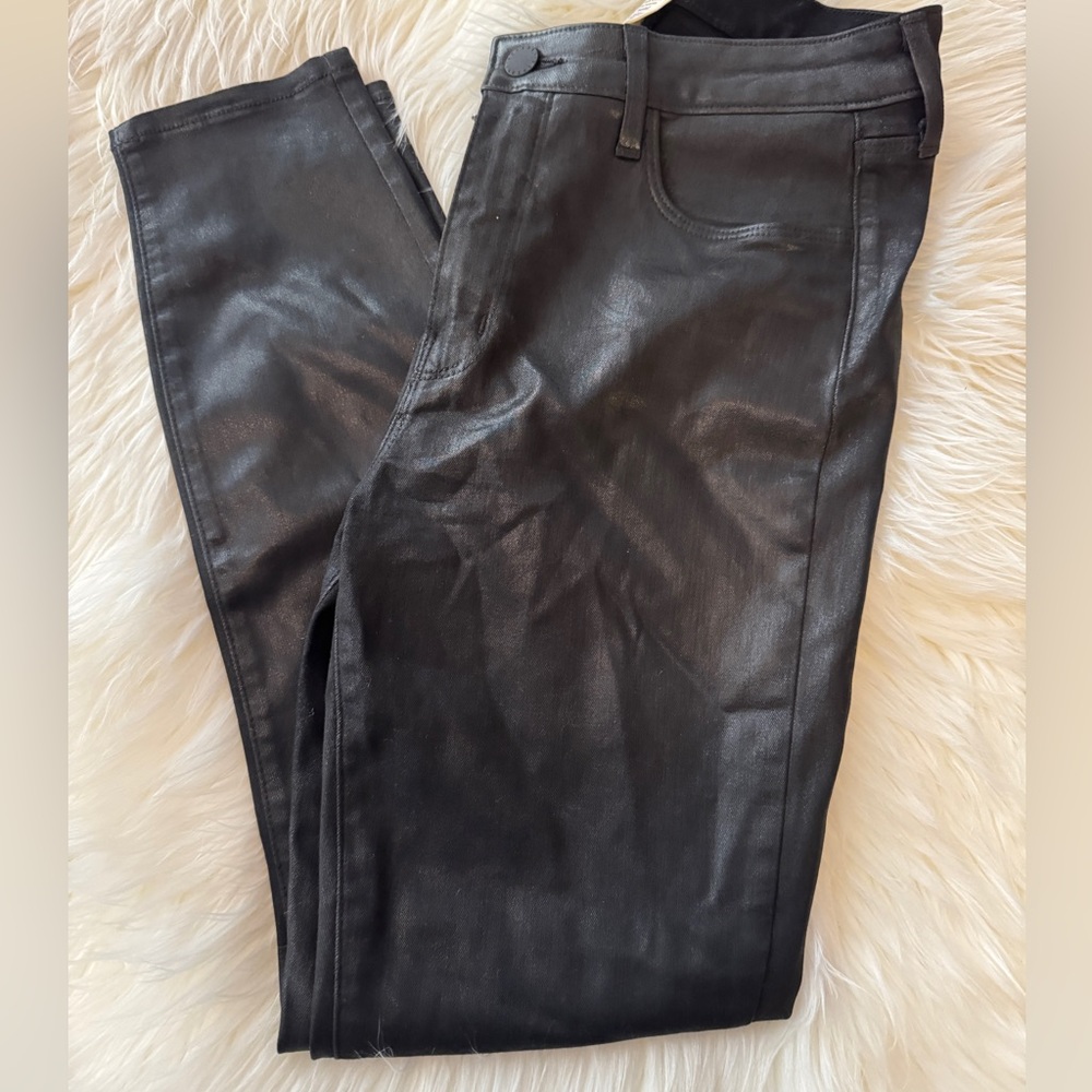 L'AGENCE Margot Coated High-Rise Skinny Jeans Size 27 - Picture 2 of 7